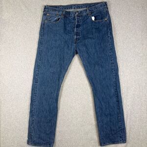 Levi's 501 Men's Size 40x34 Classic Straight Leg Jeans Medium Wash Western